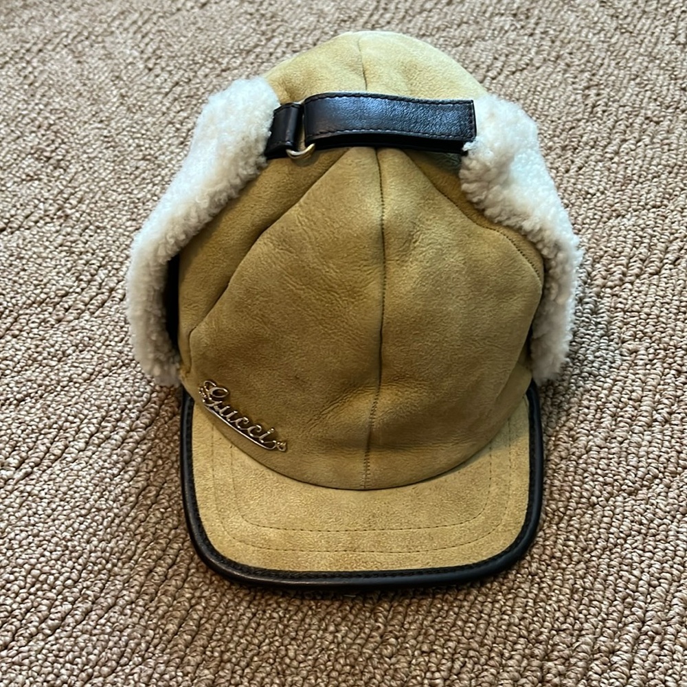 Gucci shearling trapper hat